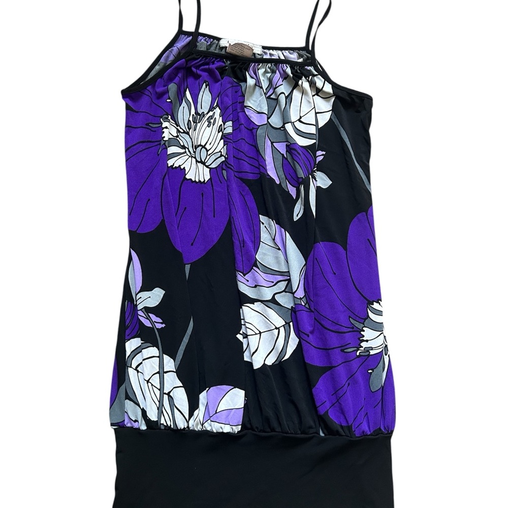 Vintage Y2K La Belle Purple Floral Dress